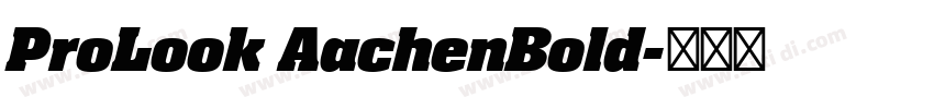 ProLook AachenBold字体转换